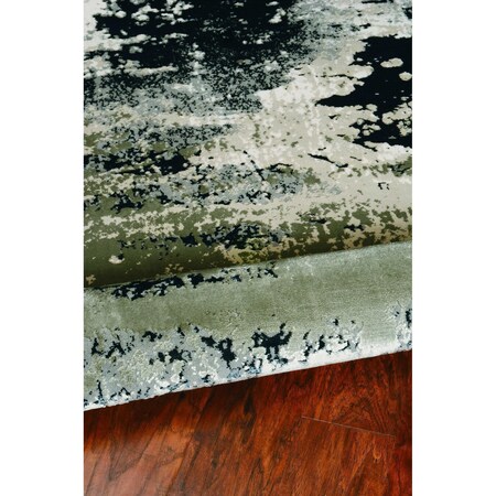 Homeroots 7 ft. 10 in. x 10 ft. 10 in. Polyester Silver Charcoal Area Rug 349968